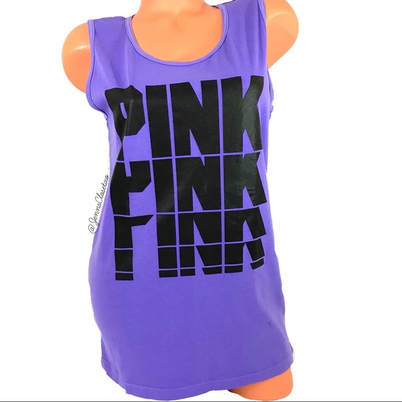 •Victoria’s Secret PINK• Retro Logo tank top - Picture 2 of 3